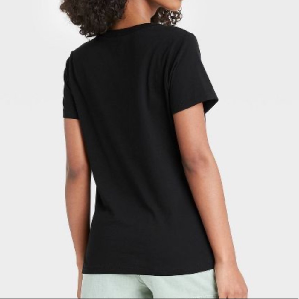 Mossimo Supply Co. Basic Solid V Neck Tee - Black - Picture 2 of 6